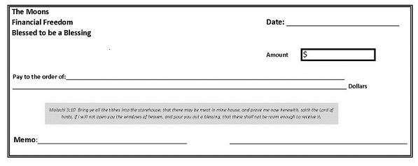 Writing a check only Jesus can&nbsp;cash..